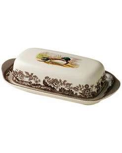 Spode Woodland Covered Butter Dish Home