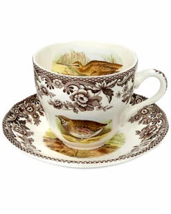 Spode Woodland Pheasant & Quail Teacup & Saucer Home