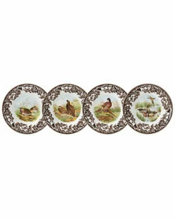 Spode Woodland Set Of 4 Canape Plates Home