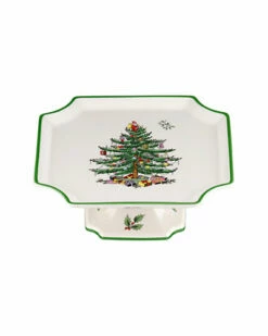 Spode Christmas Tree 6.5in Footed Cake Plate Home