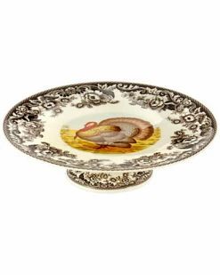 Spode Woodland Turkey Footed Cake Plate Home