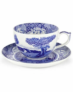 Spode Blue Italian 20oz Jumbo Cup & Saucer Home