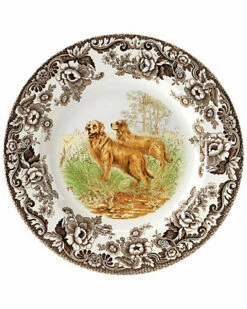 Spode Woodland Golden Retriever Dinner Plate Home