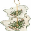 Spode Christmas Tree Sculpted 2 Tier Server Home -Spode Shop 3050202447 RLLD 1