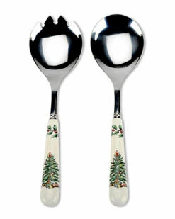 Spode Christmas Tree Set Of 2 Salad Servers Home