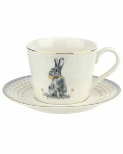 Spode Meadow Lane Blue Teacup & Saucer Home