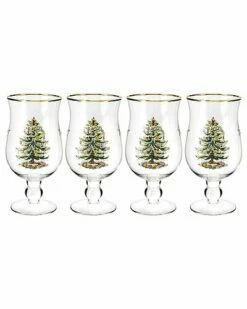 Spode Shop 16 Spode Christmas Tree Set Of 4 Tulip Glasses Home