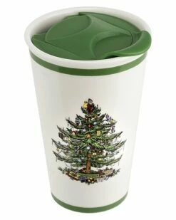 Spode Christmas Tree Travel Mug With Lid Home