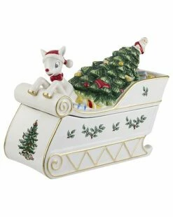 Spode Christmas Tree Rudolph Cookie Jar Home