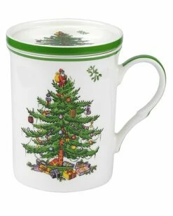 Spode Christmas Tree Mug & Coaster Set Home