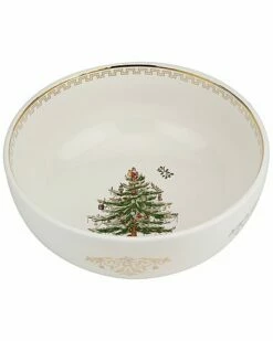 Spode Christmas Tree Gold Salad Bowl Home