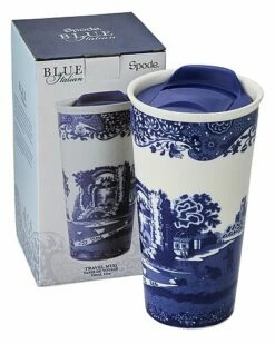 Spode Blue Italian 12oz Travel Mug Home