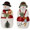Spode Christmas Tree Figural Mr. And Mrs. Snowman Salt And Pepper Set Home -Spode Shop 3050565365 RLLD 1