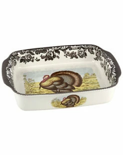 Spode Woodland Turkey Handled Lasagna Dish Home