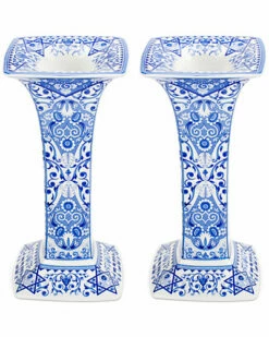 Spode Judaica Collection Set Of Two Sabbath Candlesticks Home